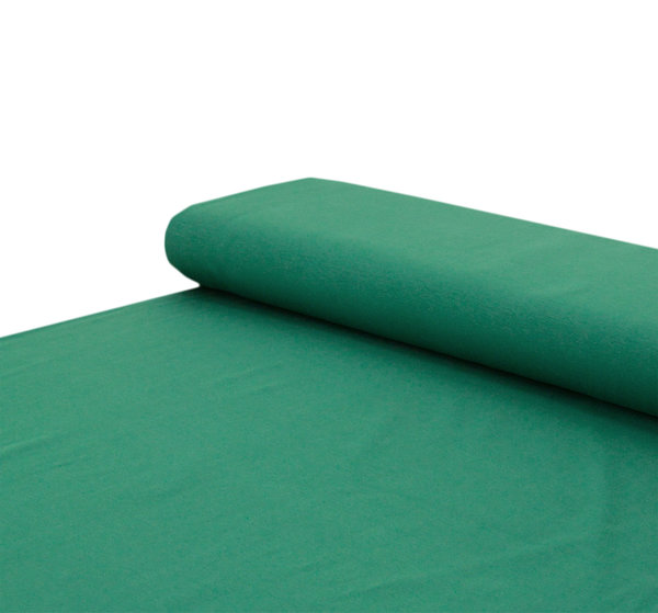 Baumwoll - Jersey Stoff einfarbig dunkelgrün - Meterware ab 25 cm x 160 cm