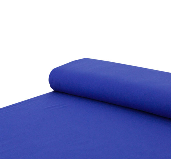Baumwoll - Jersey Stoff einfarbig königsblau - Meterware ab 25 cm x 160 cm