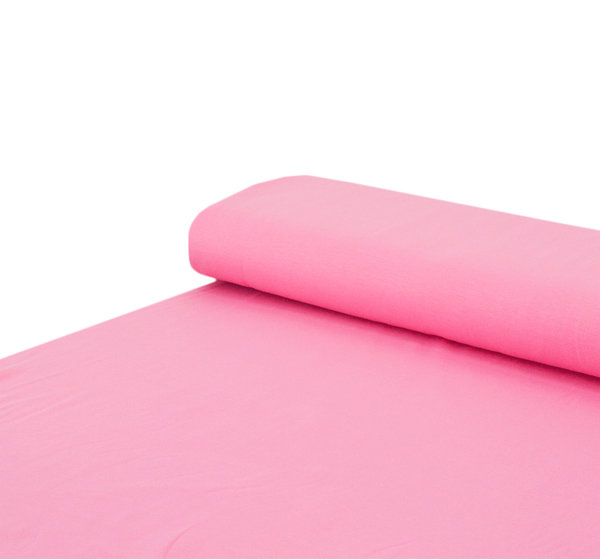 Baumwoll - Jersey Stoff einfarbig pink - Meterware ab 25 cm x 160 cm