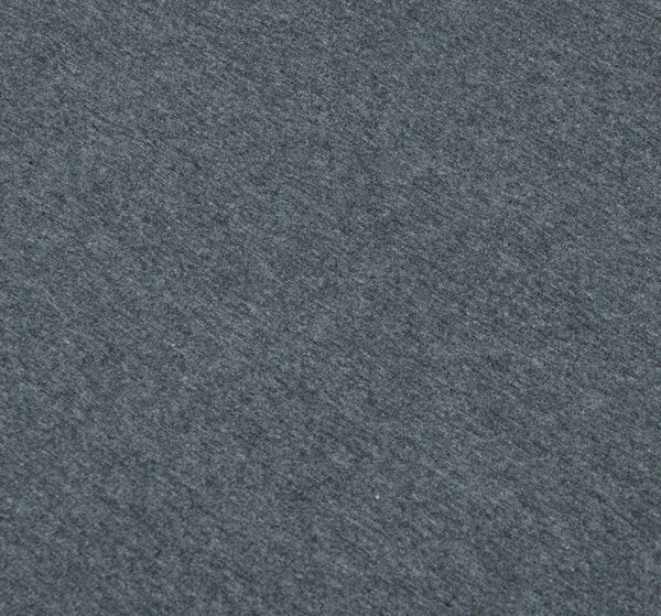 Baumwoll - Jersey Stoff einfarbig anthrazit melange - Meterware ab 25 cm x 160 cm