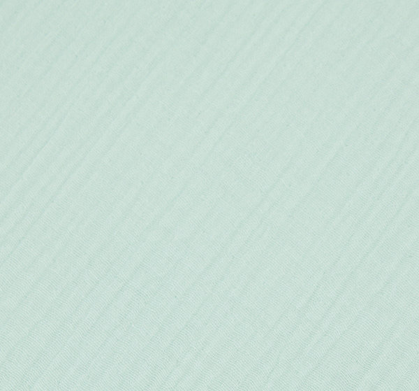 Nadeltraum - Baumwoll - Stoff Musselin Double Gauze einfarbig hellmint - Meterware ab 25 x 135 cm