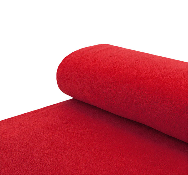 Polar Fleece Stoff Antipilling einfarbig rot  - Meterware ab 25 cm x 150 cm
