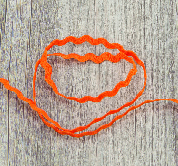 Band Zackenlitze Nähband Stoffband orange 100 cm - Band zum Basteln und Nähen
