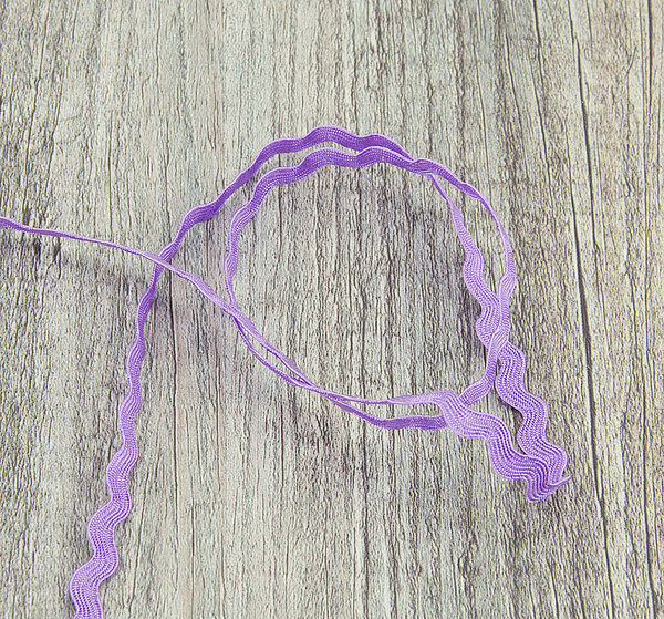 Band Zackenlitze Nähband Stoffband violett 100 cm - Band zum Basteln und Nähen