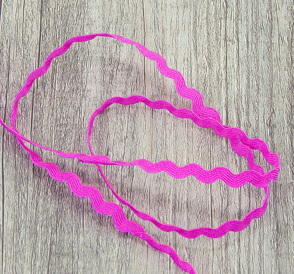 Band Zackenlitze Nähband Stoffband pink 100 cm - Band zum Basteln und Nähen