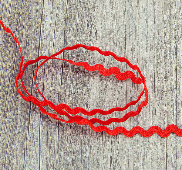 Band Zackenlitze Nähband Stoffband rot 100 cm - Band zum Basteln und Nähen