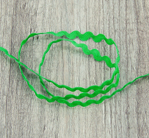 Band Zackenlitze Nähband Stoffband apfelgrün 100 cm - Band zum Basteln und Nähen