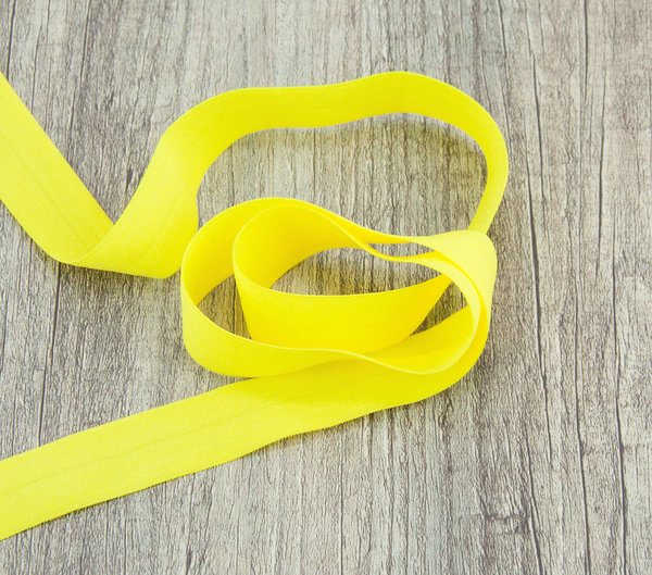 Band Schrägband Nähband Stoffband gelb 100 cm - Band zum Basteln und Nähen