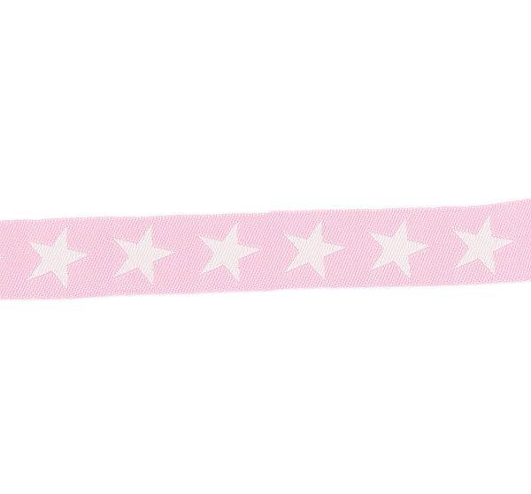 Band Webband Nähband Stoffband Sterne rosa 100 cm - Band zum Basteln und Nähen