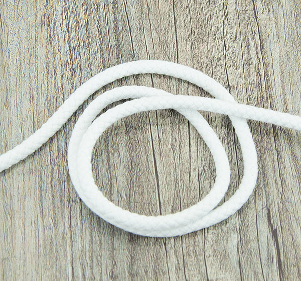 Kordel Band Hoodieband Baumwollkordel weiß 100 cm - Band zum Basteln und Nähen
