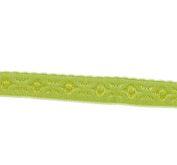 Band elatisches Schrägband Jacquard Nähband Stoffband olivgrün 100 cm - Band zum Basteln und Nähen