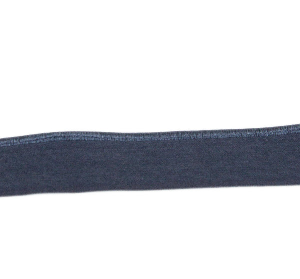 Band elatisches Schrägband Nähband Stoffband jeansblau 100 cm - Band zum Basteln und Nähen