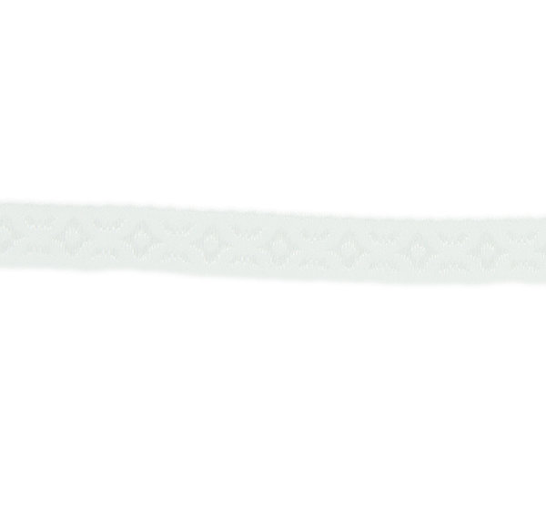 Band elatisches Schrägband Jacquard Nähband Stoffband creme 100 cm - Band zum Basteln und Nähen