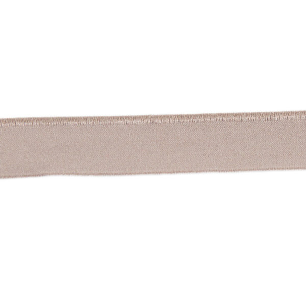 Band elatisches Schrägband Nähband Stoffband dunkel taupe 100 cm - Band zum Basteln und Nähen