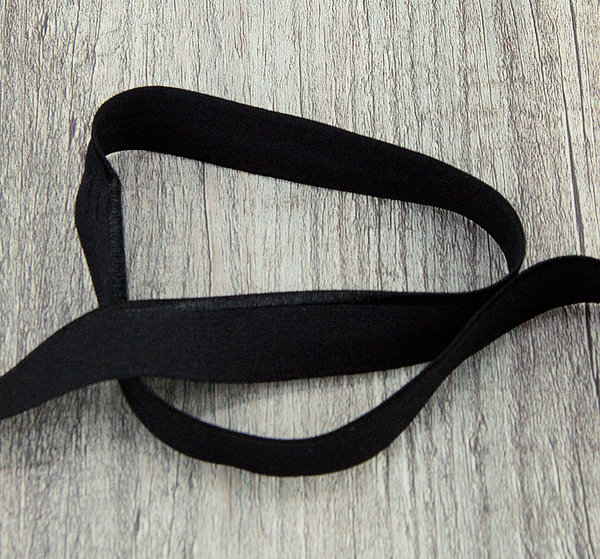 Band elatisches Schrägband Nähband Stoffband schwarz 100 cm - Band zum Basteln und Nähen