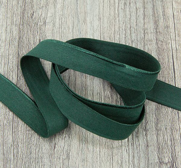 Band elatisches Schrägband Nähband Stoffband grün 100 cm - Band zum Basteln und Nähen