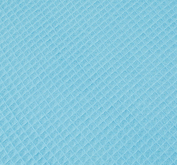 Baumwolle Waffelpique Waffelstoff Waffel einfarbig aqua - Meterware ab 25 cm x 150 cm