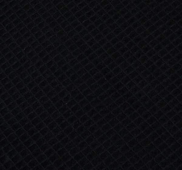 Baumwolle Waffelpique Waffelstoff Waffel einfarbig schwarz - Meterware ab 25 cm x 150 cm