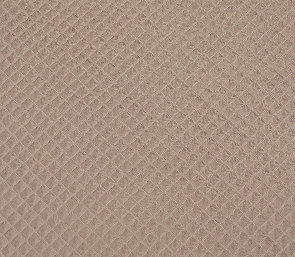 Baumwolle Waffelpique Waffelstoff Waffel einfarbig taupe - Meterware ab 25 cm x 150 cm