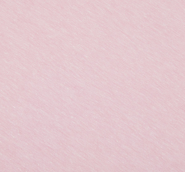 Baumwoll - Jersey Stoff weiß melange rosa - Meterware ab 25 cm x 150 cm