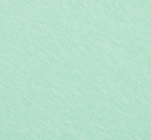 Baumwoll - Jersey Stoff weiß melange mint - Meterware ab 25 cm x 150 cm