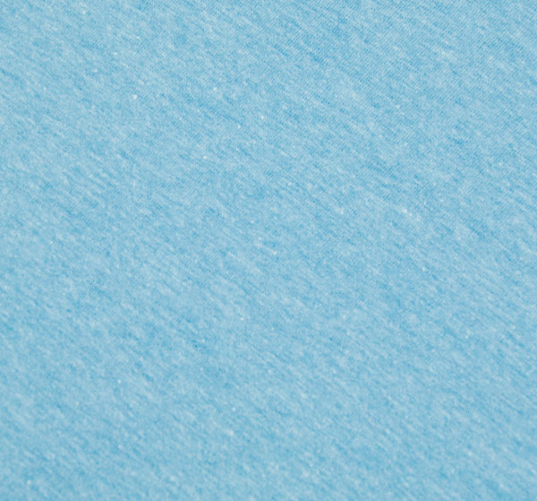 Baumwoll - Jersey Stoff weiß melange aqua - Meterware ab 25 cm x 150 cm