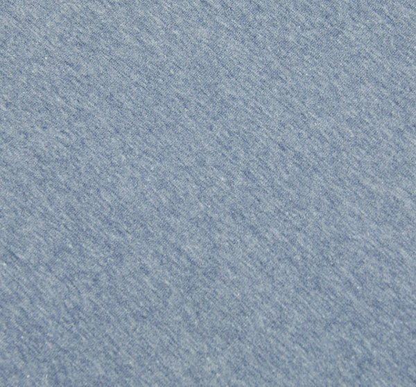 Baumwoll - Jersey Stoff weiß melange dunkeljeansblau/grau - Meterware ab 25 cm x 150 cm