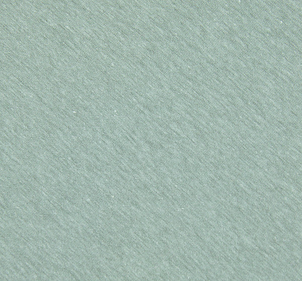 Baumwoll - Jersey Stoff weiß melange altgrün - Meterware ab 25 cm x 150 cm