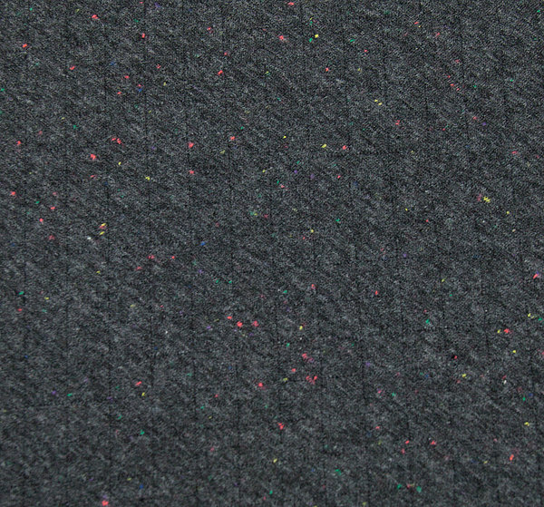 Baumwoll - Sweat Steppstoff Farbsprenkel anthrazit - Meterware ab 25 cm x 145 cm