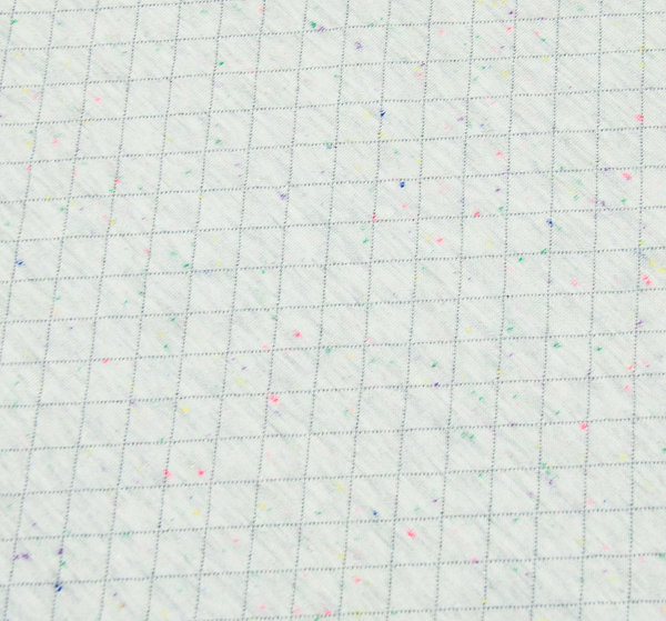 Baumwoll - Sweat Steppstoff Farbsprenkel hellgrau - Meterware ab 25 cm x 145 cm