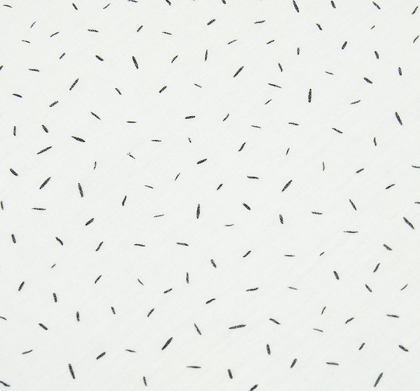 Baumwoll - Musselin Stoff kleine Striche Streifen creme - Meterware ab 25 cm x 135 cm