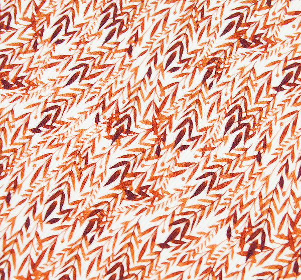 Baumwolle - Ripp Jersey Stoff Schilf rot/orange   - Meterware ab 25 cm x 135 cm