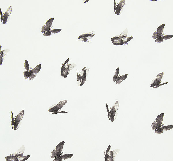 Baumwolle - Jersey Stoff Schmetterlinge braun  - Meterware 100 cm x 150 cm