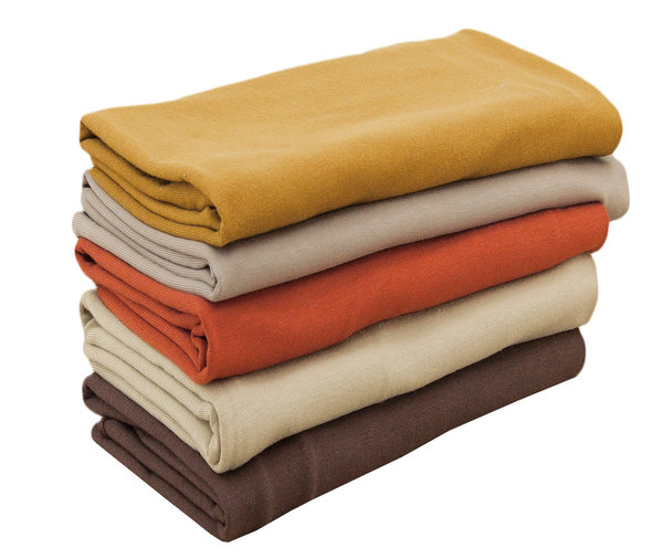 Baumwolle  Jersey Stoff einfarbig SET Pakete Naturtöne - 5 x 50 cm x 150 cm