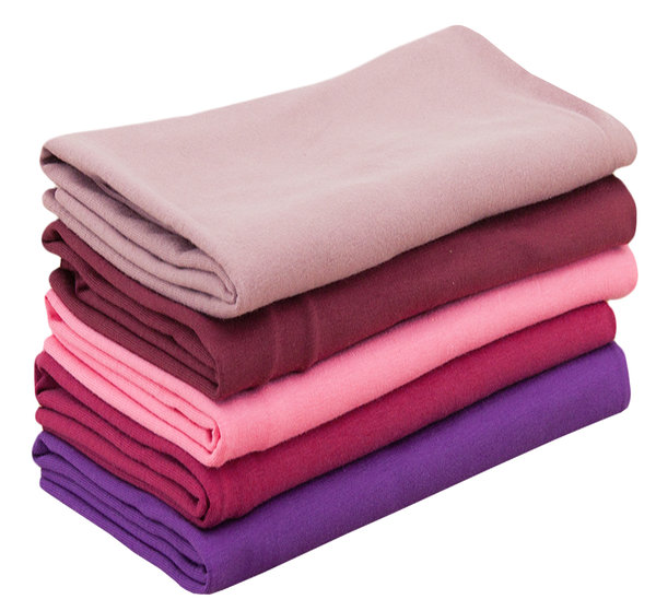 Baumwolle  Jersey Stoff einfarbig SET Pakete Pinktöne - 5 x 100 cm x 150 cm
